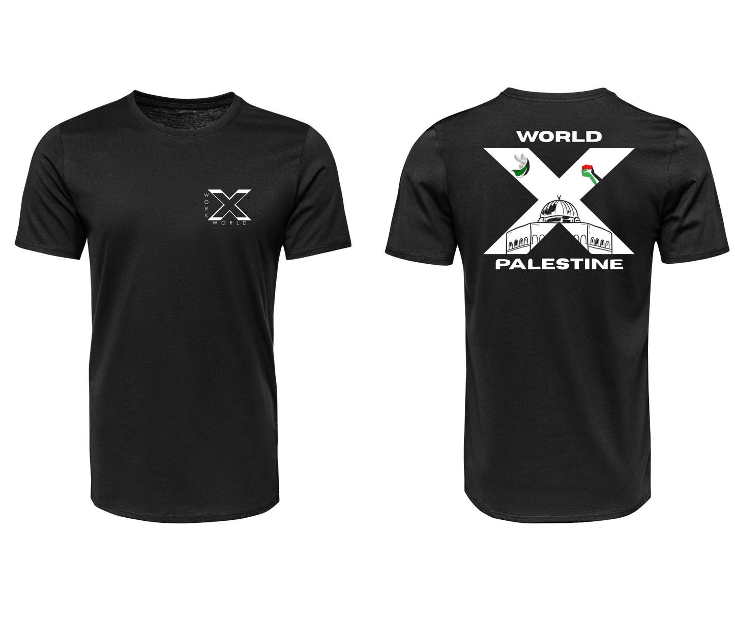 T-Shirt World Palestine Noir ou Blanc